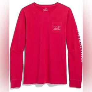 Vineyard Vines Bright Red Long Sleeve Tee